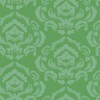 淡い2色の緑の西欧壁紙風ダマスク柄パターン