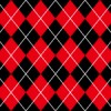 赤と黒のアーガイルチェック柄パターン