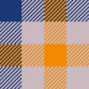 紺とオレンジベースのガンクラブチェックパターン
