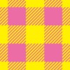 ピンクと黄色の可愛らしいシェパードチェック柄パターン