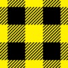 黒と黄色のシェパードチェック柄パターン