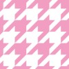 白とピンクのハウンドトゥース（千鳥格子）柄パターン