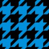黒と青のハウンドトゥース（千鳥格子）柄パターン