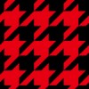 赤と黒のハウンドトゥース（千鳥格子）柄パターン