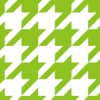 黄緑と白のハウンドトゥース（千鳥格子）柄パターン