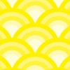 黄色の青海波柄パターン