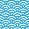 水色と白の青海波柄パターン