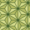 緑色基調の麻の葉柄パターン