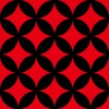 赤と黒の七宝柄パターン