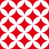 紅白の七宝柄パターン
