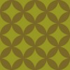 緑と茶色の渋い七宝柄パターン