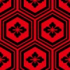 赤と黒の亀甲柄パターン