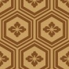 茶色の亀甲柄パターン