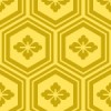 黄色の亀甲柄パターン