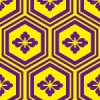 紫と黄色の亀甲柄パターン
