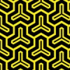 黒と黄色の毘沙門亀甲柄パターン
