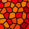 赤色基調のステンドグラス柄パターン