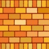 2種類のオレンジ色レンガブロックイラストパターン