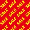赤い背景に黄色のSALEの文字が並ぶパターン