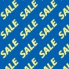 青い背景に黄色のSALEの文字が並ぶパターン