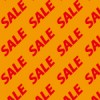 オレンジ色の背景に赤色のSALEの文字が並ぶパターン