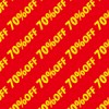 70％OFFの割引キャンペーン用テクスチャーパターン