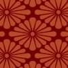 赤色の菊菱柄パターン