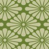 緑色の菊菱柄パターン