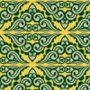 緑と黄色のエスニック調パターン