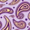 紫色基調のペイズリー柄パターン