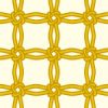 黄色の飾り結びが交差するパターン