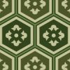 緑色の亀甲柄パターン