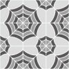 灰色の蜘蛛の巣のような幾何学模様パターン