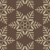 茶色の雪の結晶イラスト幾何学パターン