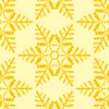 黄色の雪の結晶イラスト幾何学パターン