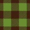 茶色と緑のシェパードチェック柄パターン