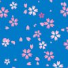 青背景の桜のイラストパターン