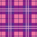 紫とピンクのタータンチェック柄パターン