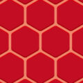 赤い亀甲型のタイル風パターン