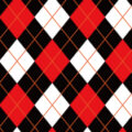 赤・白・黒のアーガイル柄