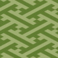 緑色の紗綾形　和柄パターン