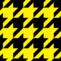 黒と黄色のハウンドトゥース（千鳥格子）柄パターン