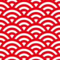 紅白の青海波柄パターン