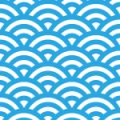 水色と白の青海波柄パターン