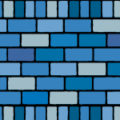 2種類の青いレンガブロックイラストパターン