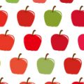 可愛いりんごのイラストが並ぶパターン