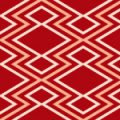 赤基調の松皮菱和柄パターン