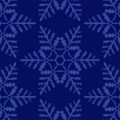 紺色の雪の結晶イラスト幾何学パターン