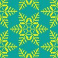 緑色の雪の結晶イラスト幾何学パターン