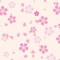薄っすらピンクの桜のイラストパターン